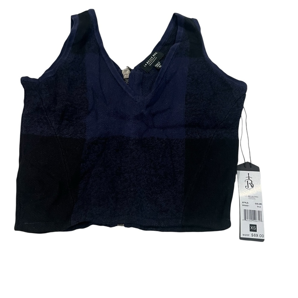 Black and Blue Women's Crop Top